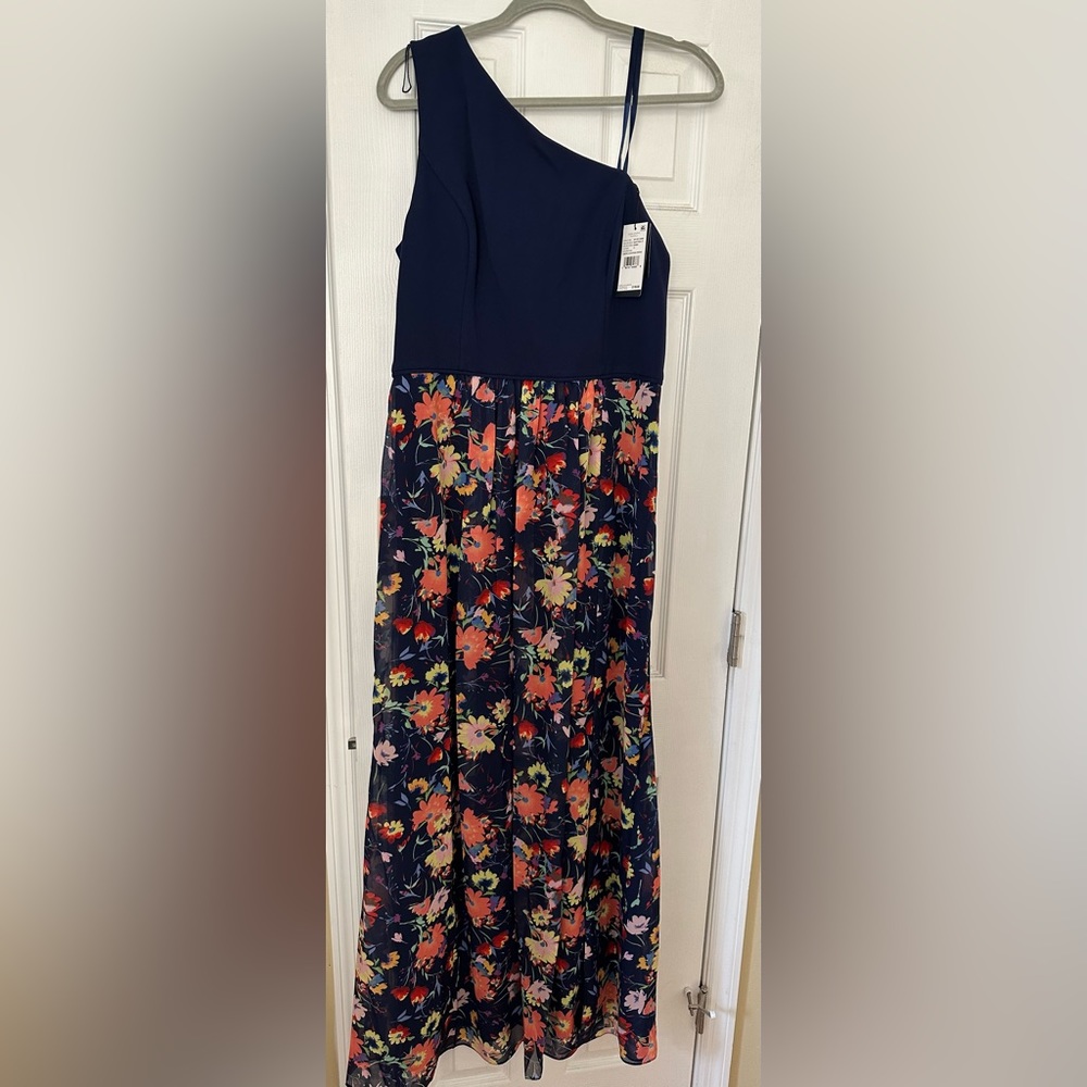 Floral One-Shoulder Maxi Dress